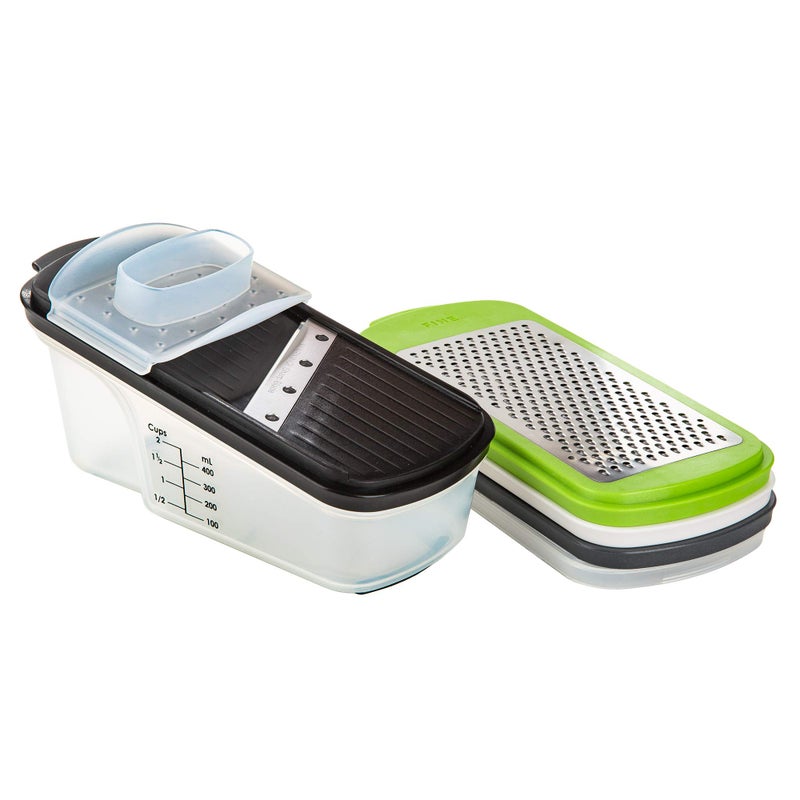 PrepWorks Grate, Slice & Store Set, One Size, Multi-Color â€“ Versatile Food Prep Set with Storage Containers - Image 2